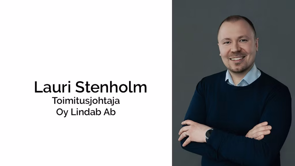Lauri Stenholm on nimitetty Oy Lindab Ab:n toimitusjohtajaksi